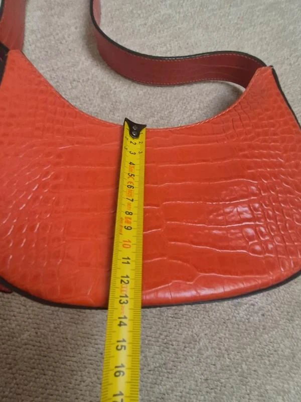 Bolso de mano Hotic naranja efecto cocodrilo vintage Y2K – photo 5